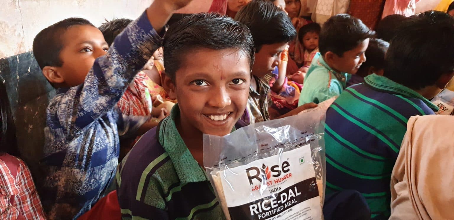 Children receiving meal